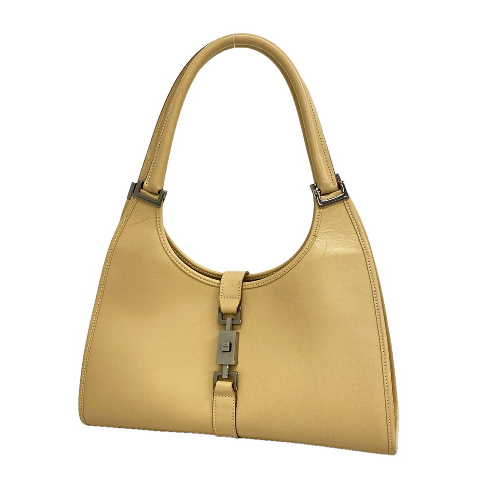 Gucci Jackie Handbag 002 1067 Leather Light Brown Women's P3460003